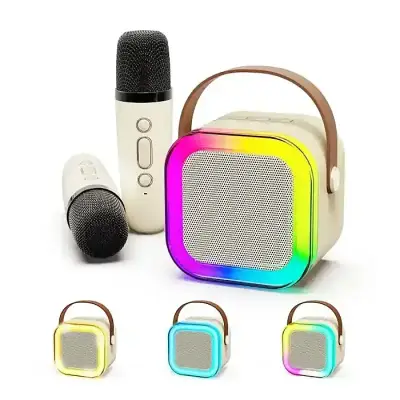 K12 Bluetooth Speaker Wireless Karaoke Small Home KTV Microphone Professional Mic Speaker Set